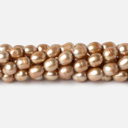 6-7mm Buttery Golden straight drilled oval pearls 15.5 inch 60 pieces (ONLINE ORDER ONLY)