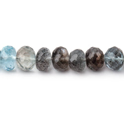 6-7mm Copper Moss Aquamarine Faceted Rondelle Beads 14 inch 75 pieces AAA (ONLINE ORDER ONLY)