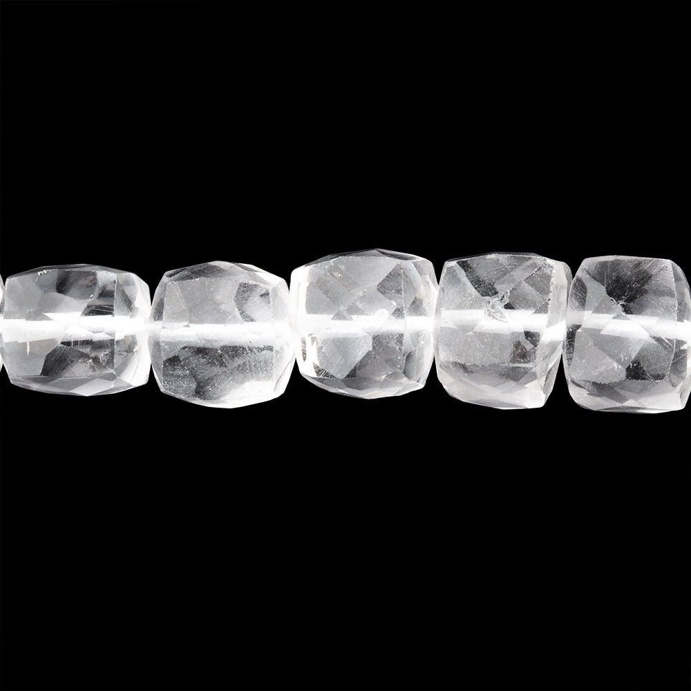 6-7mm Crystal Quartz Faceted Cubes 7.5 inch 27 Beads (ONLINE ORDER ONLY)