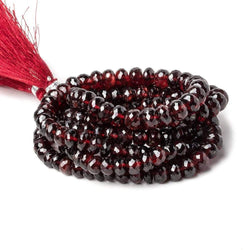 6-7mm Garnet Faceted Rondelle Beads 17 inch 105 pieces A