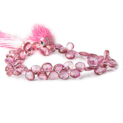 6-7mm Mystic Pink Topaz faceted heart beads 8 inch 54 pieces (ONLINE ORDER ONLY)