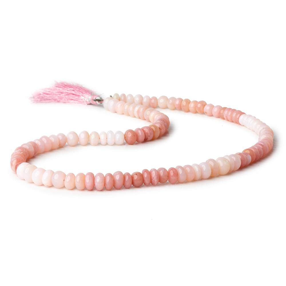 6-7mm Pink Peruvian Opal Plain Rondelle Beads 16 inch 103 pieces (ONLINE ORDER ONLY)