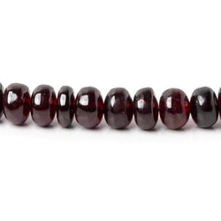 6 - 7mm Red Garnet Plain Rondelle Beads 16 inch 89 pieces (ONLINE ORDER ONLY)