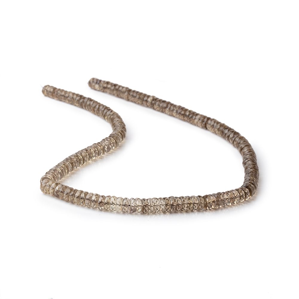 6-7mm Smoky Quartz Faceted Heshi Beads 16.75 inch 163 pieces (ONLINE ORDER ONLY)