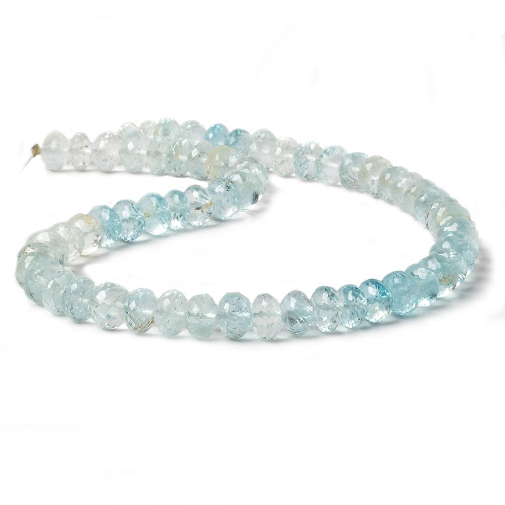 7-8mm Blue Topaz faceted rondelle beads 13 inch 60 pieces A (ONLINE ORDER ONLY)