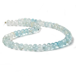 7-8mm Blue Topaz faceted rondelle beads 13 inch 60 pieces A (ONLINE ORDER ONLY)