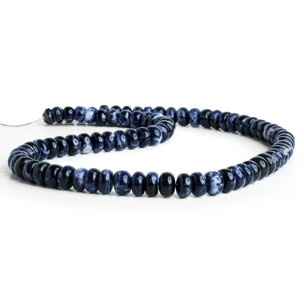6-8mm Sodalite Plain Rondelle 16 inch 80 beads (ONLINE ORDER ONLY)