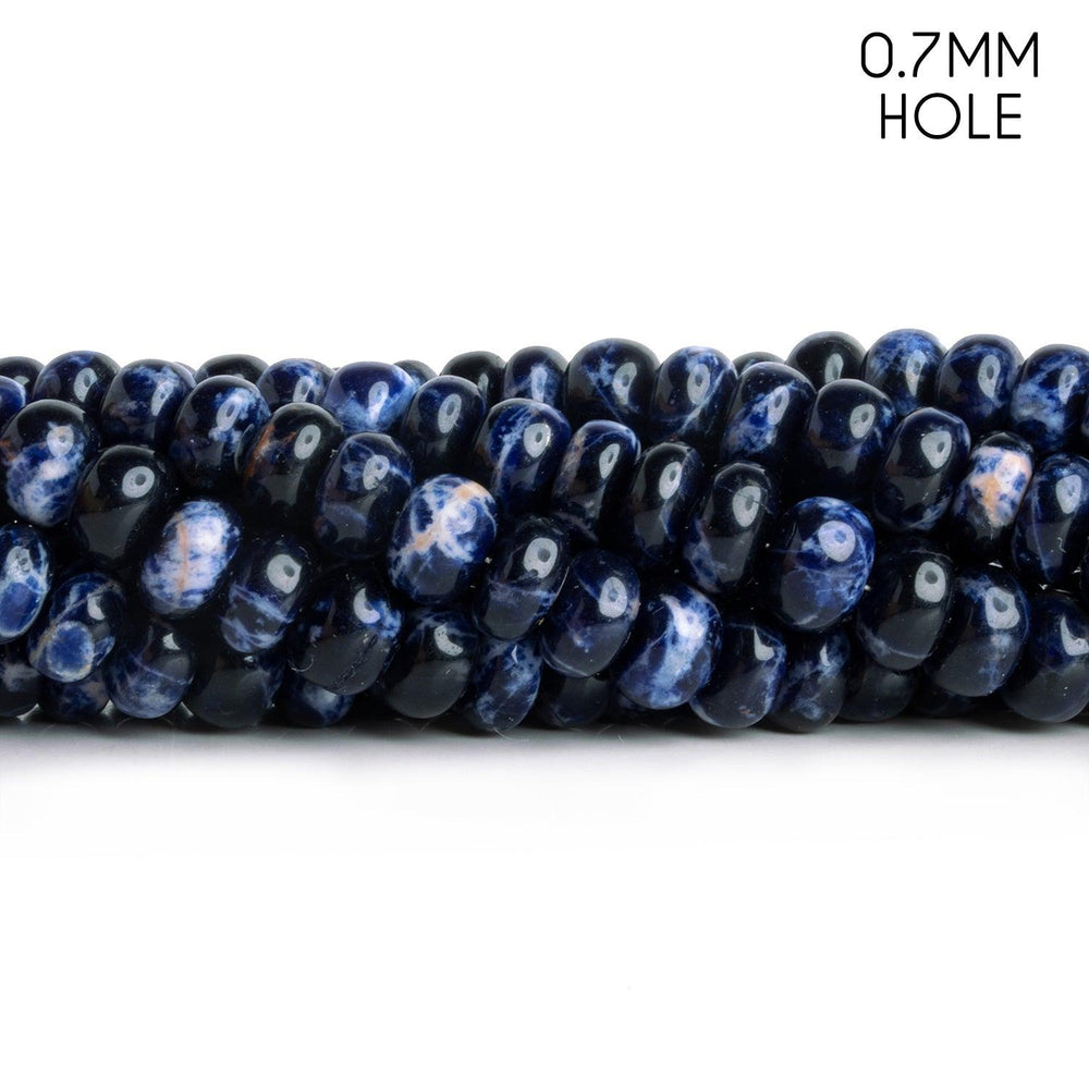 6-8mm Sodalite Plain Rondelle 16 inch 80 beads (ONLINE ORDER ONLY)
