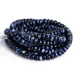 6-8mm Sodalite Plain Rondelle 16 inch 80 beads (ONLINE ORDER ONLY)