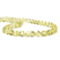 6-9mm Lemon Quartz Straight Drilled Trillion Beads 56 pieces (ONLINE ORDER ONLY)