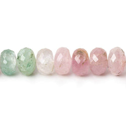 6-9mm Multi-color Afghani Tourmaline Faceted Rondelle Beads 16.5 inch 93 pcs (ONLINE ORDER ONLY)