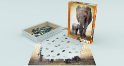 Puzzle: Animal Life Photography - Elephant & Baby (ONLINE ORDER ONLY)