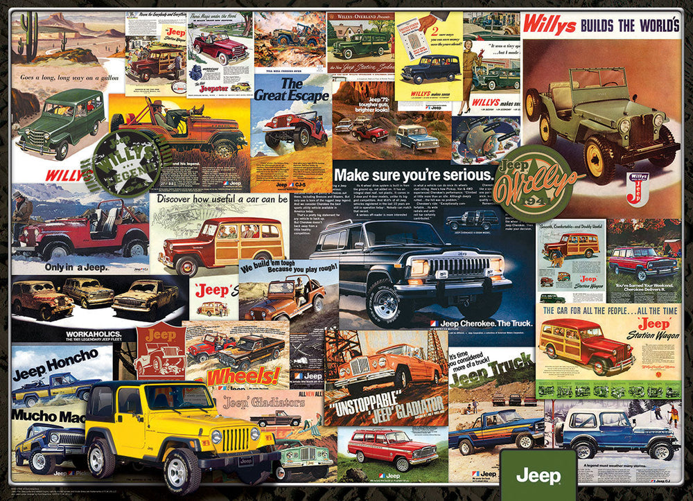 Puzzle: Vintage Car Art - Jeep Advertising Collection (ONLINE ORDER ONLY)