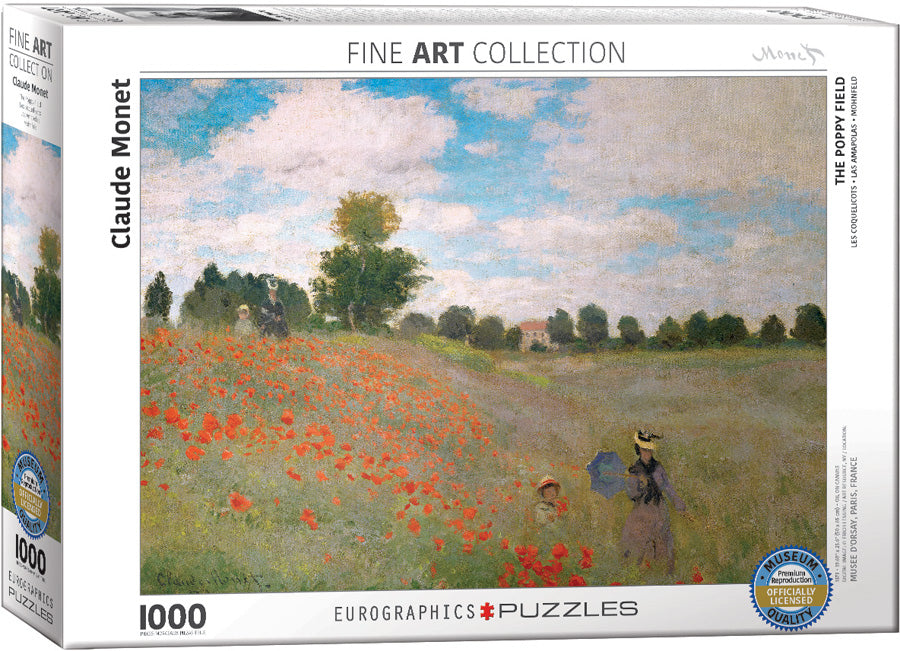 Puzzle: Fine Art Masterpieces -  The Poppy Field by Claude Monet (ONLINE ORDER ONLY)