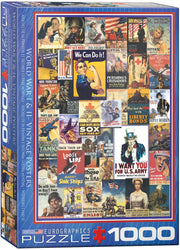 Puzzle: Vintage Art Collages - World War I & II Vintage Posters (ONLINE ORDER ONLY)