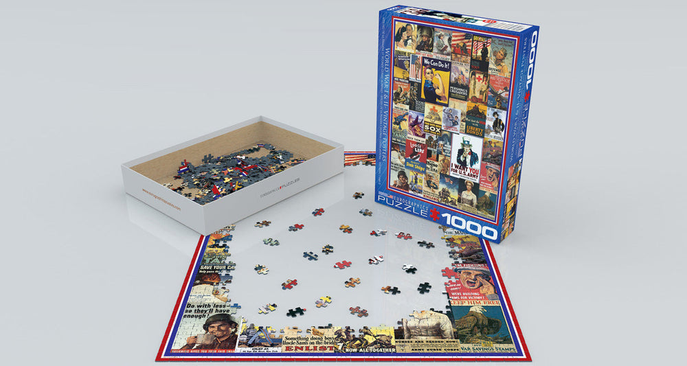 Puzzle: Vintage Art Collages - World War I & II Vintage Posters (ONLINE ORDER ONLY)