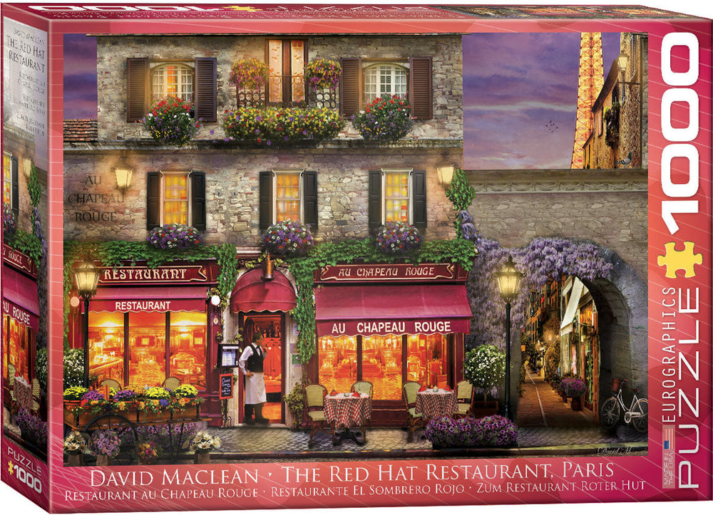 Puzzle: Artist Series - The Red Hat Restaurant Paris by David Mc Lean (ONLINE ORDER ONLY)