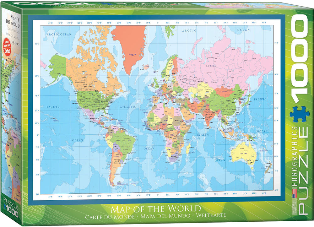 Puzzle: Maps & Flags - Modern Map of The World (ONLINE ORDER ONLY)