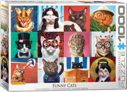 Puzzle: Artist Series - Funny Cats by Lucia Heffernan (ONLINE ORDER ONLY)