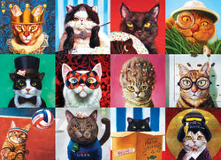 Puzzle: Artist Series - Funny Cats by Lucia Heffernan (ONLINE ORDER ONLY)