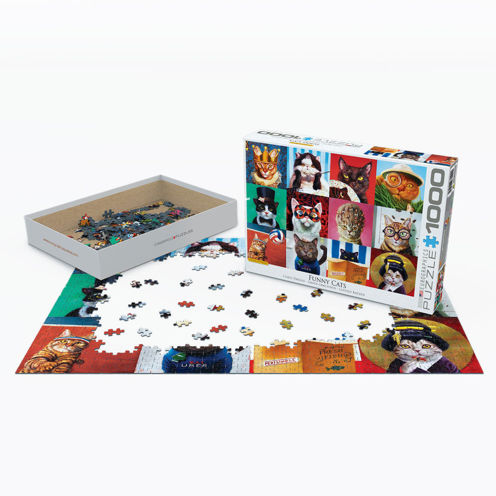 Puzzle: Artist Series - Funny Cats by Lucia Heffernan (ONLINE ORDER ONLY)