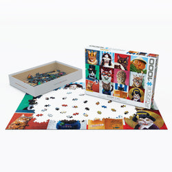 Puzzle: Artist Series - Funny Cats by Lucia Heffernan (ONLINE ORDER ONLY)