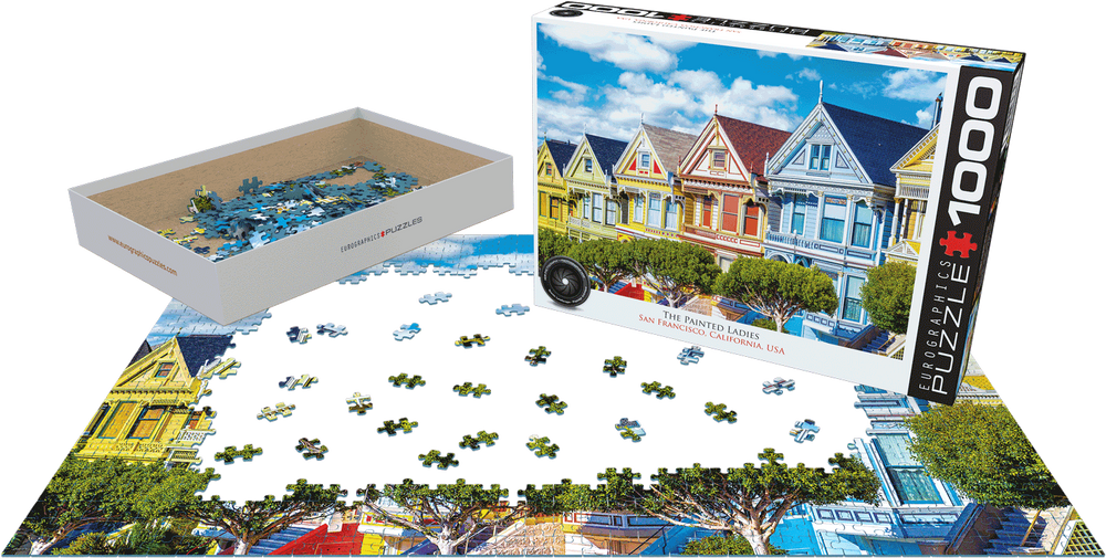 Puzzle: HDR Photography - San Francisco Row Houses