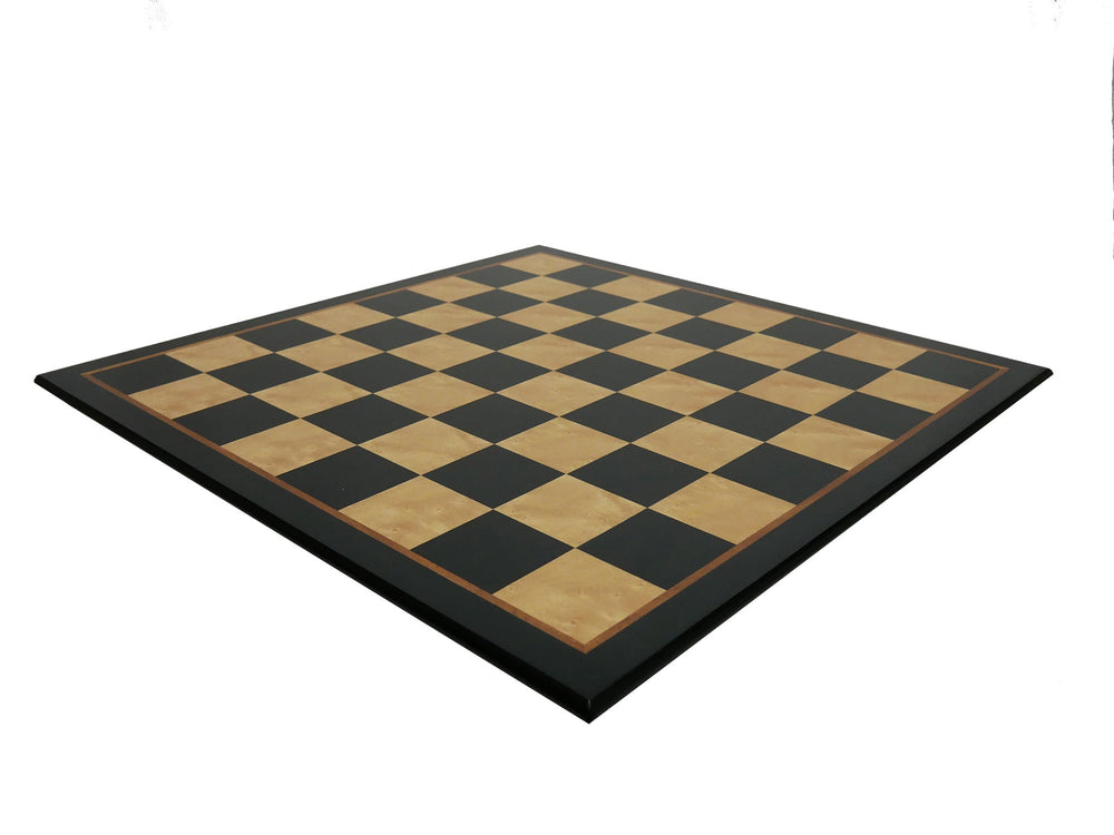 Chess Board - 22" Black & Birdseye Maple veneer Chess Board (ONLINE ORDER ONLY)