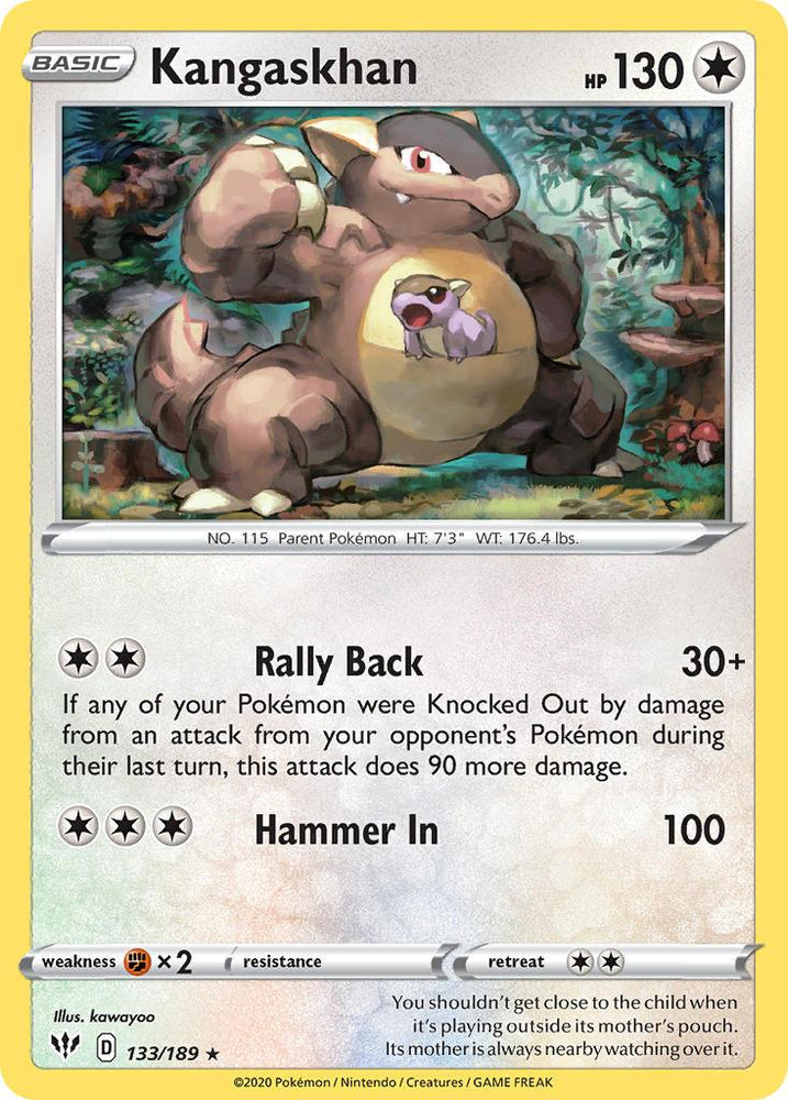 Kangaskhan (133/189) (Theme Deck Exclusive) [Sword & Shield: Darkness Ablaze] (Online Only)