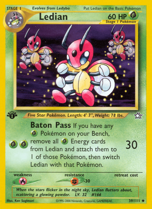 Ledian (39/111) [Neo Genesis 1st Edition] (Online Only)