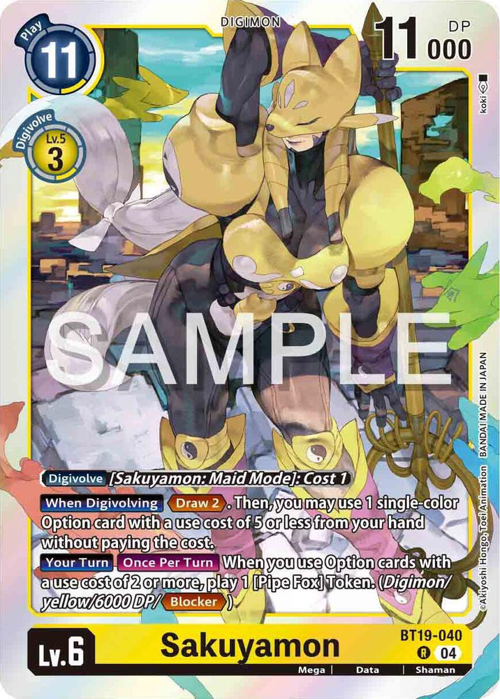 Sakuyamon [BT19-040] [Release Special Booster Ver.2.0] (ONLINE ORDER ONLY)