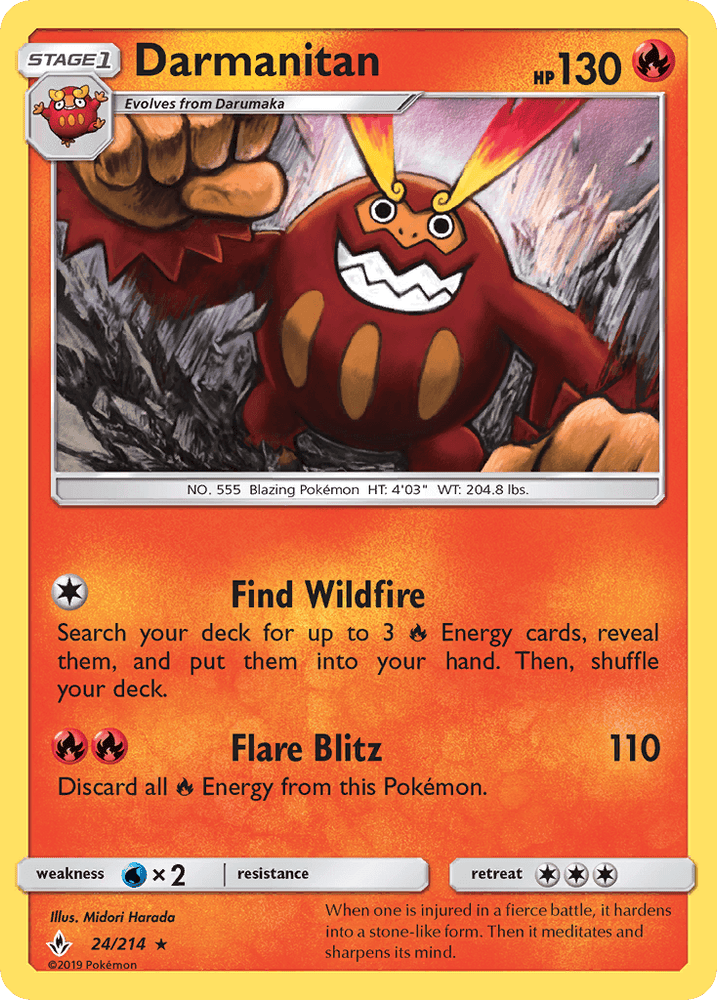 Darmanitan (24/214) [Sun & Moon: Unbroken Bonds] (Online Only)
