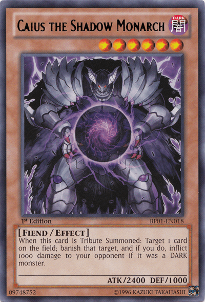 Caius the Shadow Monarch [BP01-EN018] Rare (ONLINE ORDER ONLY)