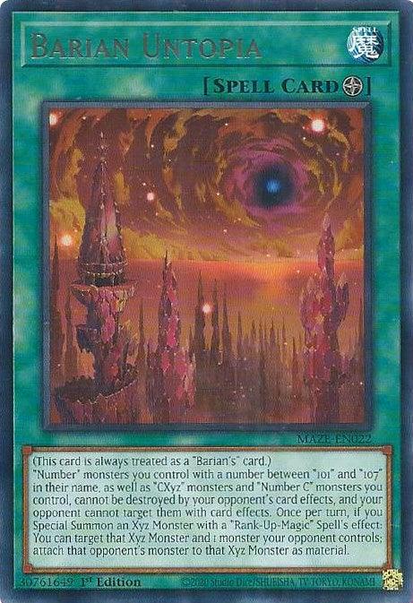 Barian Untopia [MAZE-EN022] Rare (ONLINE ORDER ONLY)