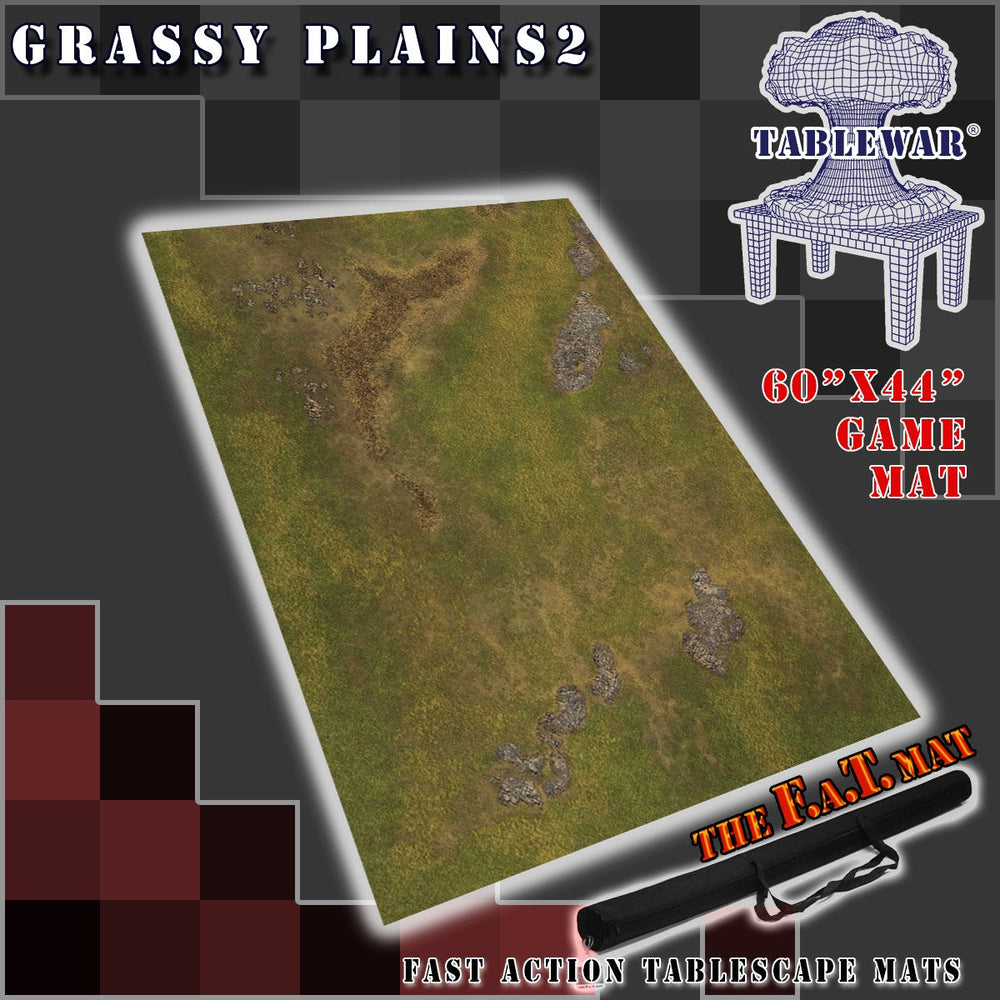 60x44" 'Grassy Plains 2 F.A.T. Mat Battle Gaming Mat (ONLINE ORDER ONLY)