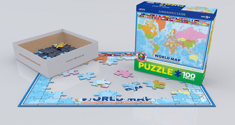 Puzzle: Educational Charts for Kids - Modern Map of the World (ONLINE ORDER ONLY)