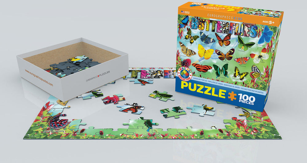 Puzzle: Educational Charts for Kids - Garden Butterflies