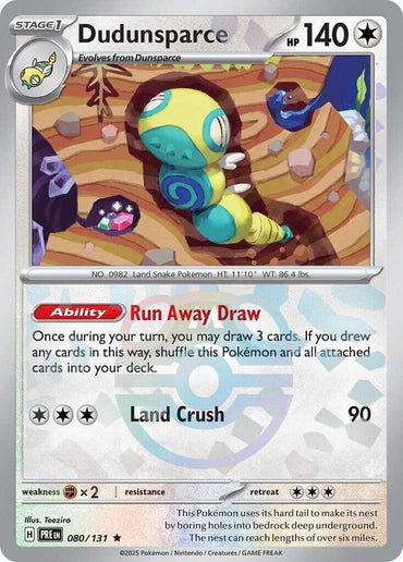 Dudunsparce (080/131) (Master Ball Pattern) [Scarlet & Violet: Prismatic Evolutions] (Online Only)