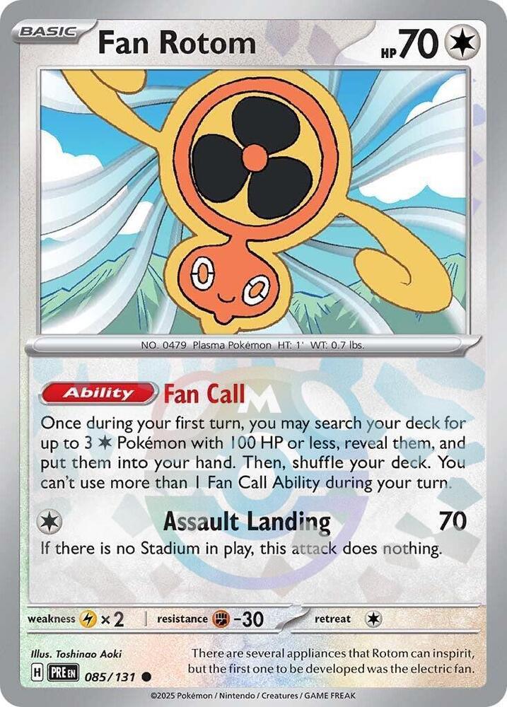 Fan Rotom (085/131) (Master Ball Pattern) [Scarlet & Violet: Prismatic Evolutions] (Online Only)