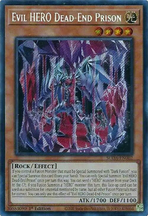 Evil HERO Dead-End Prison [SUDA-EN002] Secret Rare (ONLINE ORDER ONLY)