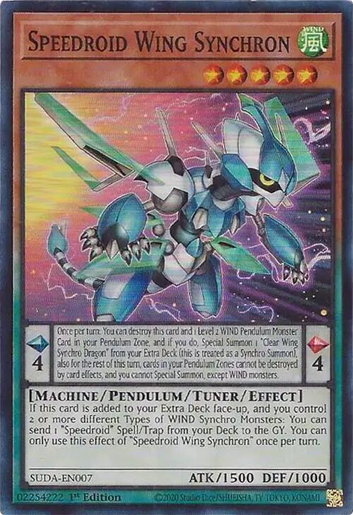 Speedroid Wing Synchron [SUDA-EN007] Super Rare (ONLINE ORDER ONLY)