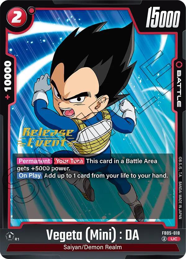 Vegeta (Mini) : DA [New Adventure Release Event Cards] (ONLINE ORDER ONLY)