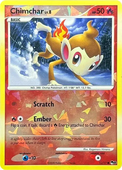 Chimchar (012/017) (Cracked Ice Holo) [POP Series 8] (ONLINE ORDER ONLY)