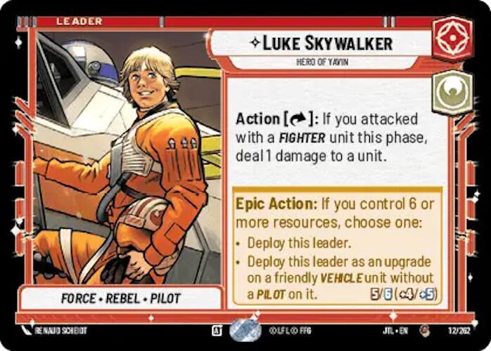 Luke Skywalker - Hero of Yavin (012/257) [Jump to Lightspeed] (ONLINE ORDER ONLY)