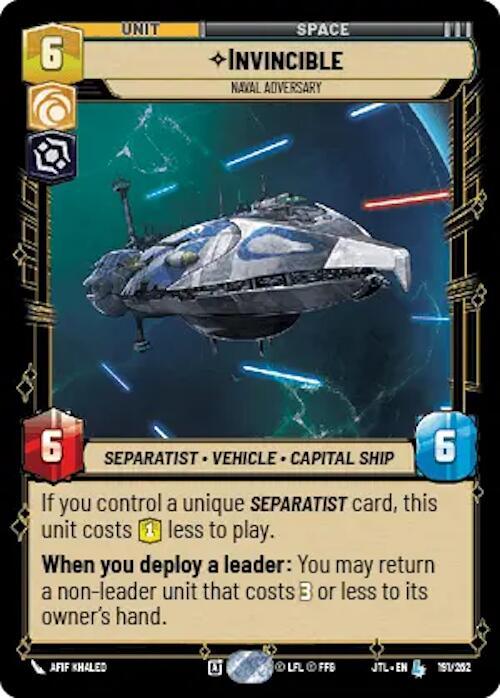 Invincibile - Naval Adversary (191/257) [Jump to Lightspeed] (ONLINE ORDER ONLY)