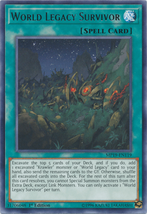 World Legacy Survivor [MP19-EN119] Rare (ONLINE ORDER ONLY)