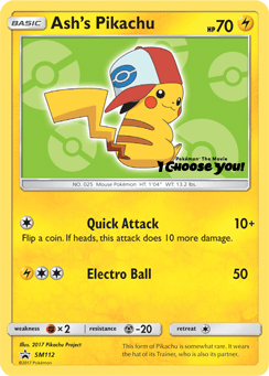 Ash's Pikachu (SM112) [Sun & Moon: Black Star Promos] (Online Only)
