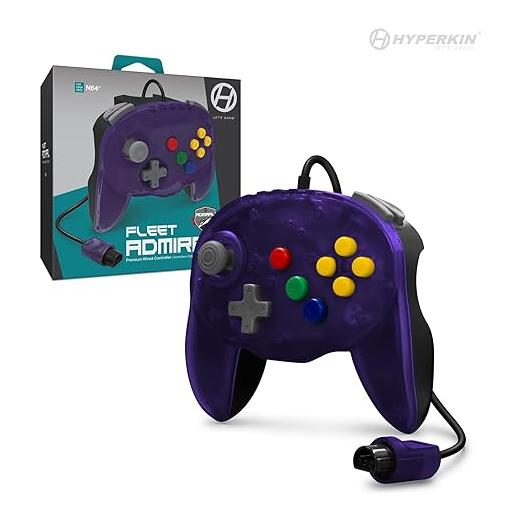 Fleet Admiral Premium Wired Controller For Nintendo 64 (Violet) (Online Order Only)