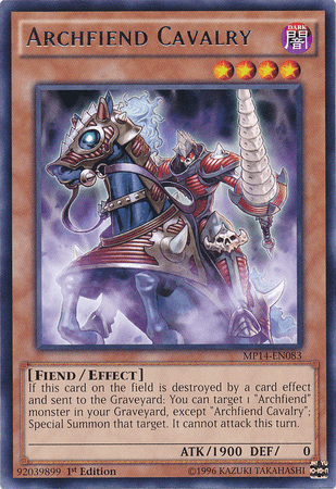 Archfiend Cavalry [MP14-EN083] Rare (ONLINE ORDER ONLY)