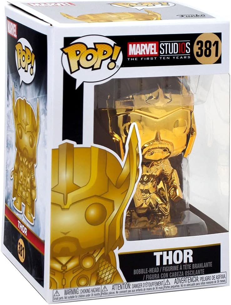 Funko Pop Marvel: Studios 10 - Thor (Gold Chrome) (ONLINE ORDER ONLY)
